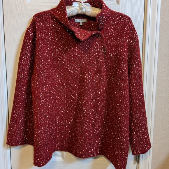 Habitat Confetti Funnel Neck Pullover Loose Fit Sweater - Picture 3 of 13